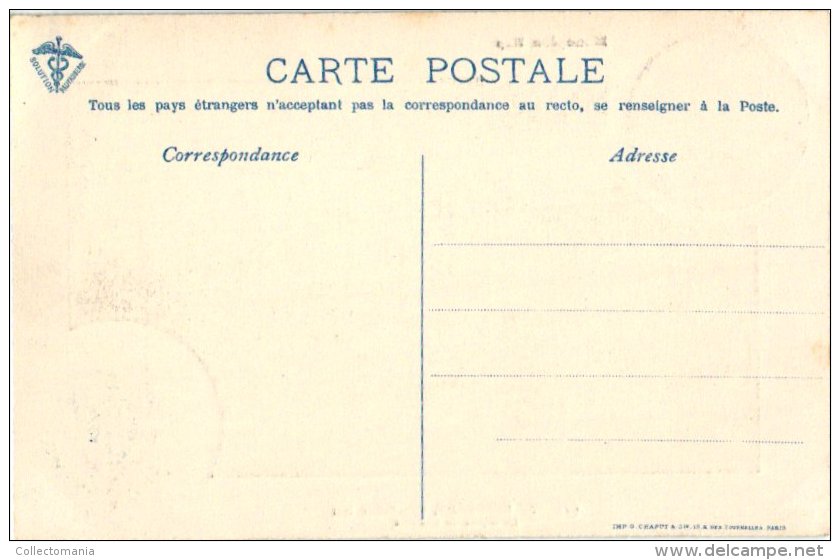 12 CP SERIE Circuit Européen 1911  Barrat Wijnmalen Vidart Garros DUVAL Beaumont Contenet  Gibert  Verre excellent