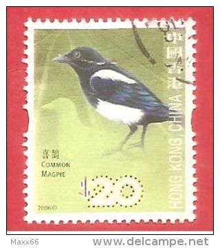 HONG KONG USATO - 2006 - UCCELLI - Common Magpie - 20 HK$ - Michel HK 1401 - Usati