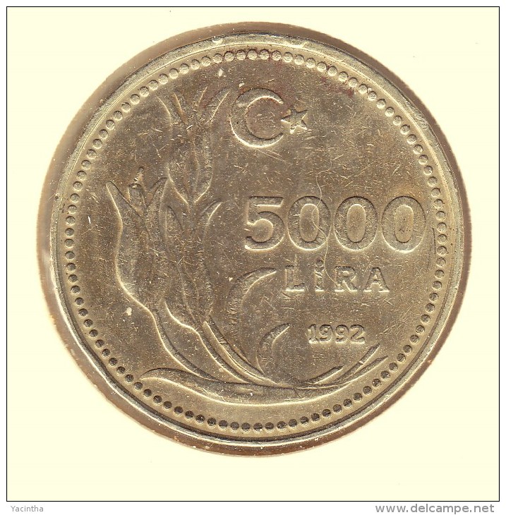 @Y@  Turkije   5000 Lira 1992    (item 2693) - Turquie