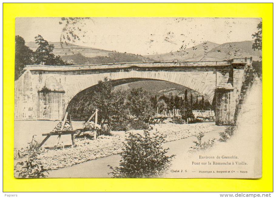 CPA  FRANCE  38  -  VIZILLE  -  Pont Sur La Romanche  ( Dos Simple 1901 Recto-Verso ) - Vizille