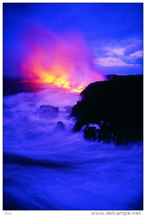 (N61-095 )  Vulkan Volcano Volcan Volcán Vulkanen , PRE-STAMPED CARD, Postal Stationery - Vulkanen