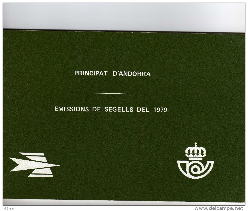 Andorre: 1979 Beau Livret Avec Timbres Année 1979 Andorre Français Et Espagnol Complet - Autres & Non Classés