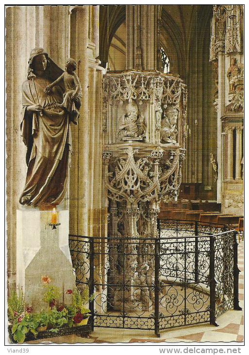 Vienne - Cathédrale St Etienne - Chaire - Cachet Postal 25 Aout 1968 - Églises