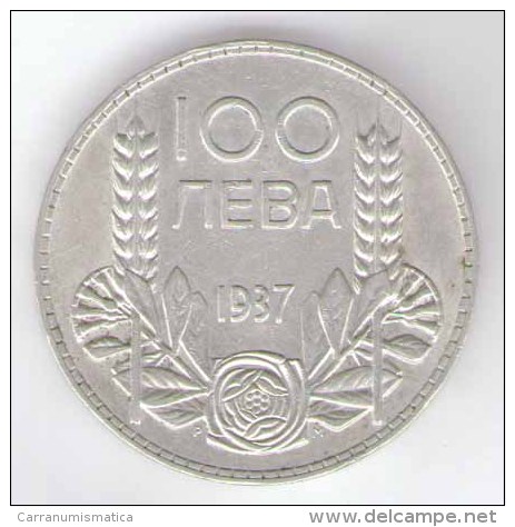 BULGARIA 100 LEBA 1937 BORIS III AG SILVER - Bulgaria