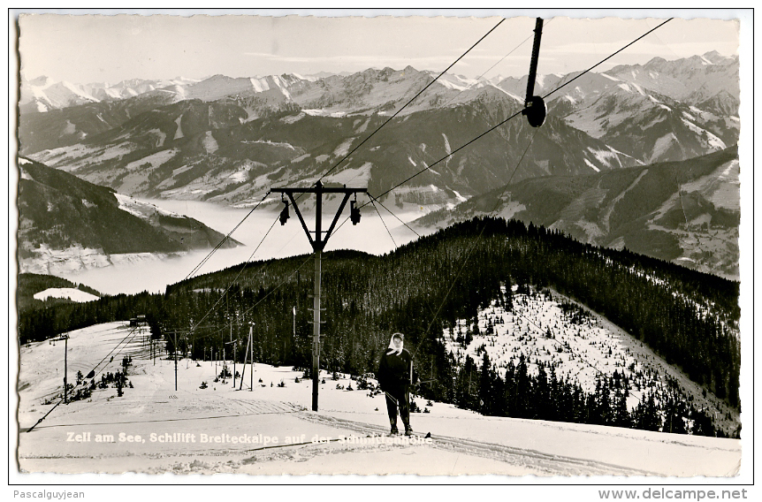 CARTE PHOTO ZELL AM SEE - SCHILIFT BREITECKALPE AUF DER SCHMITTENHOHE - Zell Am See