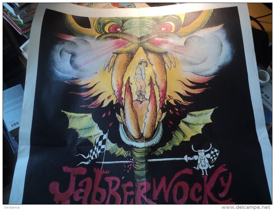 Affiche De Cinéma JABBERWOCKY, Un Film De Terry Gilliam Réalisateur De Monty Python Dessin De Ferraci. - Affiches