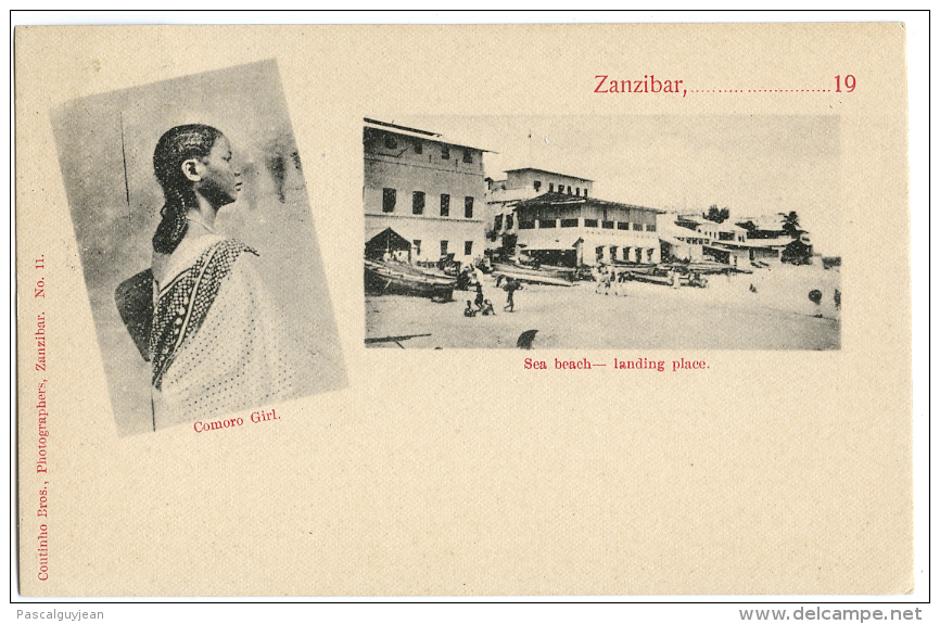 CPA TANZANIE - ZANZIBAR - COMORO GIRL - SEA BEACH - LANDING PLACE - Tansania