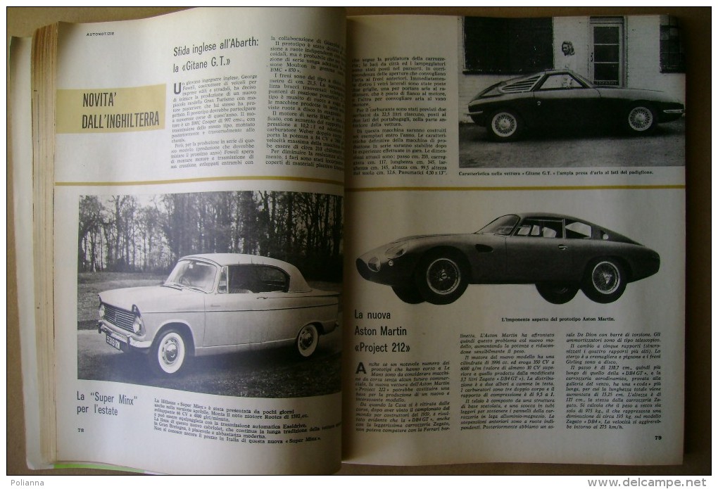 PCB/47 QUATTRORUOTE N.79 - 1962 Alfa Romeo Giulia 1600 TI/Renault R 8/BMW 1500/Go Kart - Engines