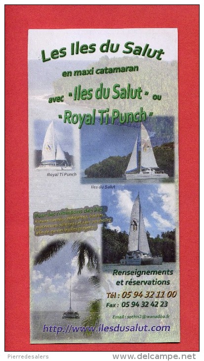 VP - Catamaran Visite Iles Du Salut En Guyane - Bateau - Voilier - DOM TOM - Bagne - 3 Scans - Sonstige & Ohne Zuordnung