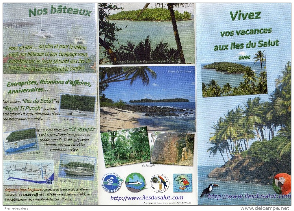 VP - Catamaran Visite Iles Du Salut En Guyane - Bateau - Voilier - DOM TOM - Bagne - 3 Scans - Sonstige & Ohne Zuordnung