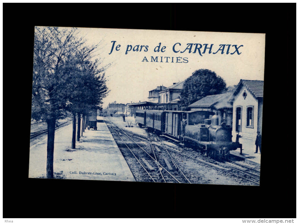 29 - CARHAIX - Un Bonjour De - Gare - Train - Carhaix-Plouguer