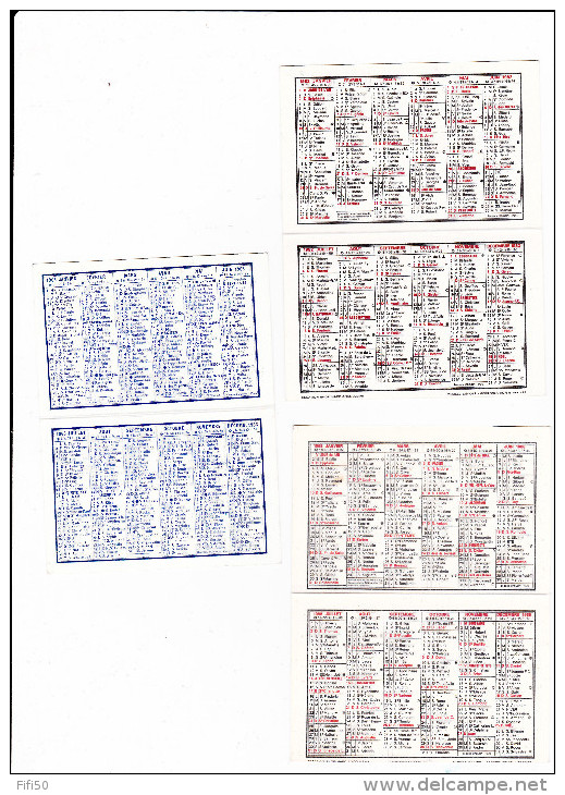 3 Calendriers CHAT 1963 - GRUE CENDREE  1982- FIGUE 1988  Confection RENNES  Pharmacie LORHO La TRINITE Sur MER - Tamaño Pequeño : 1961-70