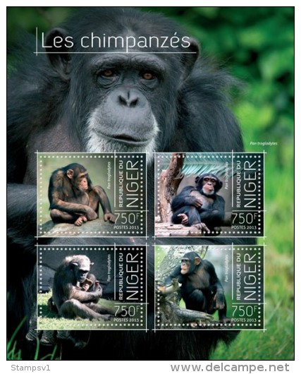 Niger. 2013 Chimpanzees. (703a) - Chimpanzés