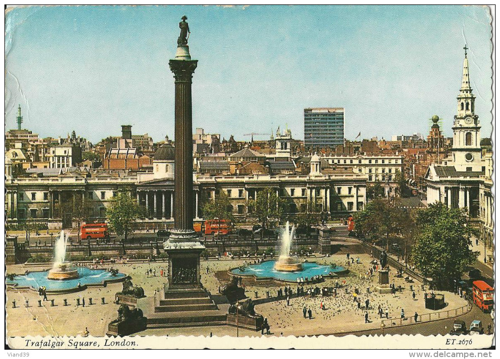 Londres - Trafalgar Square - 1965 - Trafalgar Square