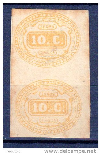 ITALIE - 1863 - TIMBRES TAXE N° 1  En Paire - Other & Unclassified