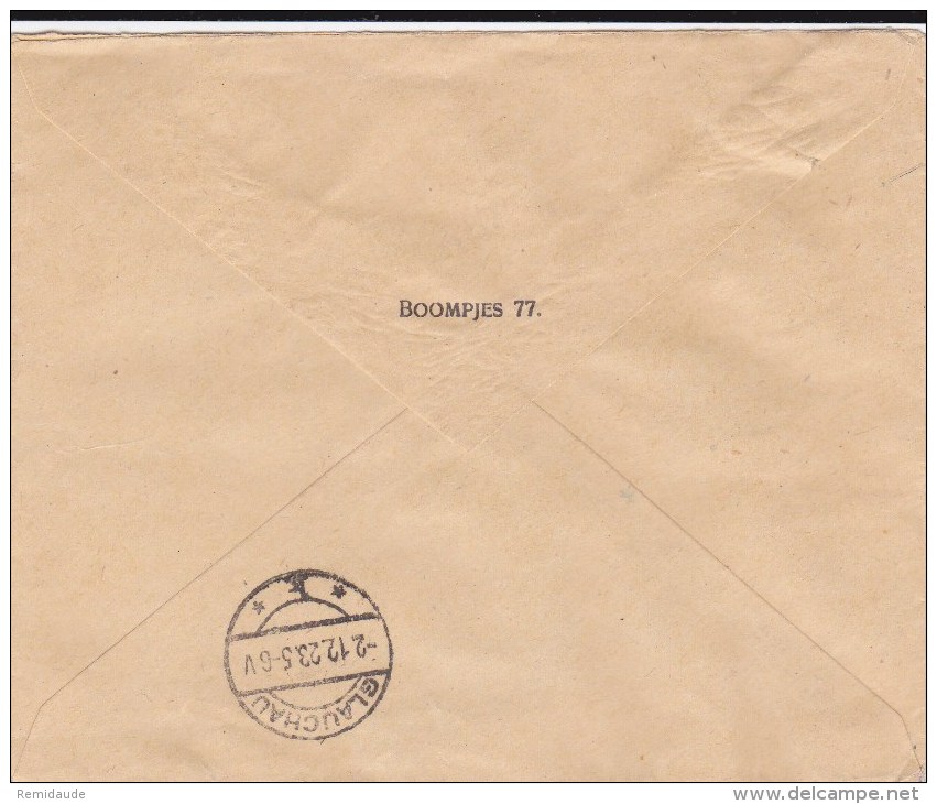 NEDERLAND - 1923 - SEUL SUR LETTRE RECOMMANDEE De ROTTERDAM Pour GLAUCHAU - Covers & Documents