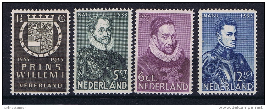 Netherlands: NVPH 252-255, MNH/** 1933 - Ongebruikt