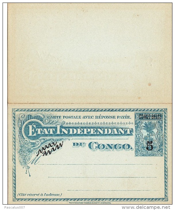 A27 - Entier Postal Du Congo Avec Réponse Payée - Belgian Congo Old Mint Double Postal Stationery Postcard. - Interi Postali