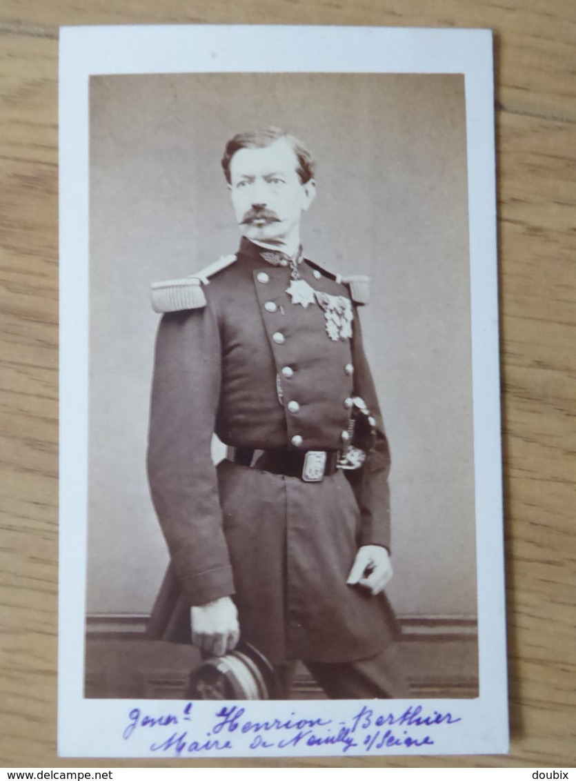GENERAL Jean François HENRION BERTIER (1817-1901) Maire De NEUILLY SUR SEINE - Photo CDV - Identified Persons