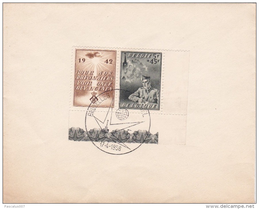 A27 - Enveloppe Souvenir - Cob 602-602A - Vente Par Souscription Au Profit Des Prisonniers De Guerre - Belgium Old Cover - Unclassified