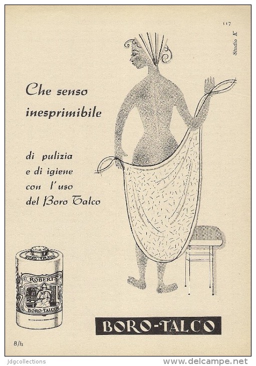 # BOROTALCO MANETTI & ROBERTS Florence 1950s Advert Pubblicità Publicitè Reklame Firenze Talc Talcum Powder Cosmetics - Non Classificati