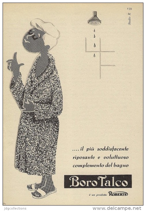 # BOROTALCO MANETTI & ROBERTS Florence 1950s Advert Pubblicità Publicitè Reklame Firenze Talc Talcum Powder Cosmetics - Unclassified