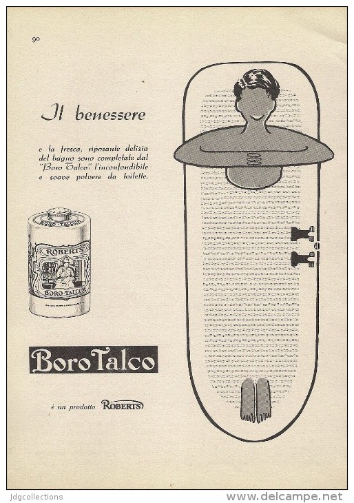 # BOROTALCO MANETTI & ROBERTS Florence 1950s Advert Pubblicità Publicitè Reklame Firenze Talc Talcum Powder Cosmetics - Unclassified