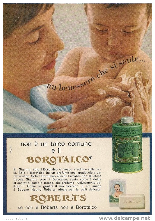 # BOROTALCO MANETTI & ROBERTS Florence 1960s Advert Pubblicità Publicitè Reklame Firenze Talc Talcum Powder Cosmetics - Non Classés