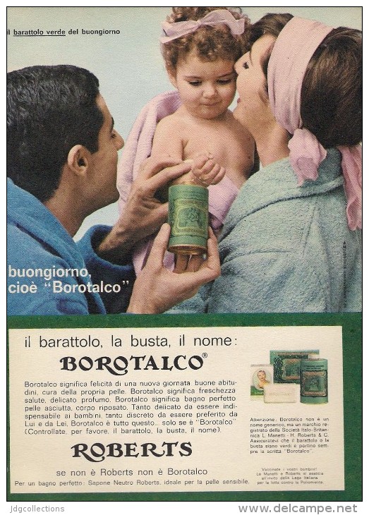 # BOROTALCO MANETTI & ROBERTS Florence 1960s Advert Pubblicità Publicitè Reklame Firenze Talc Talcum Powder Cosmetics - Ohne Zuordnung