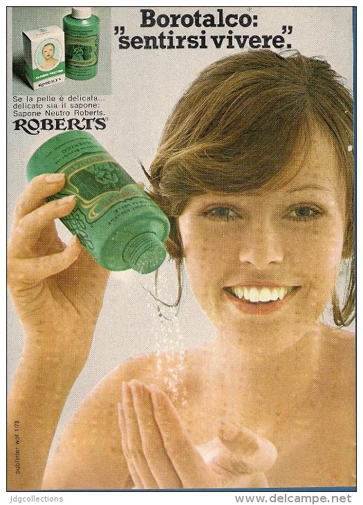 # BOROTALCO MANETTI & ROBERTS Florence 1960s Advert Pubblicità Publicitè Reklame Firenze Talc Talcum Powder Cosmetics - Ohne Zuordnung