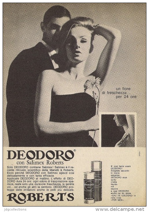 # DEODORO MANETTI & ROBERTS Florence 1960s Advert Pubblicità Publicitè Reklame Firenze Deodorant Desodorant Cosmetics - Non Classificati