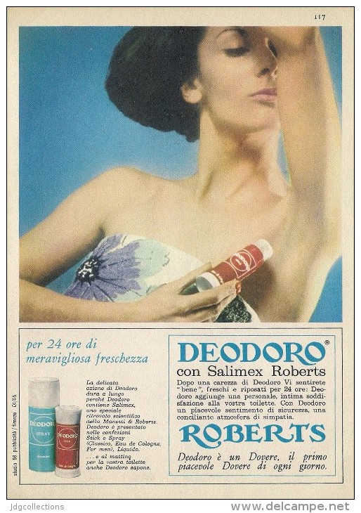 # DEODORO MANETTI & ROBERTS Florence 1960s Advert Pubblicità Publicitè Reklame Firenze Deodorant Desodorant Cosmetics - Unclassified