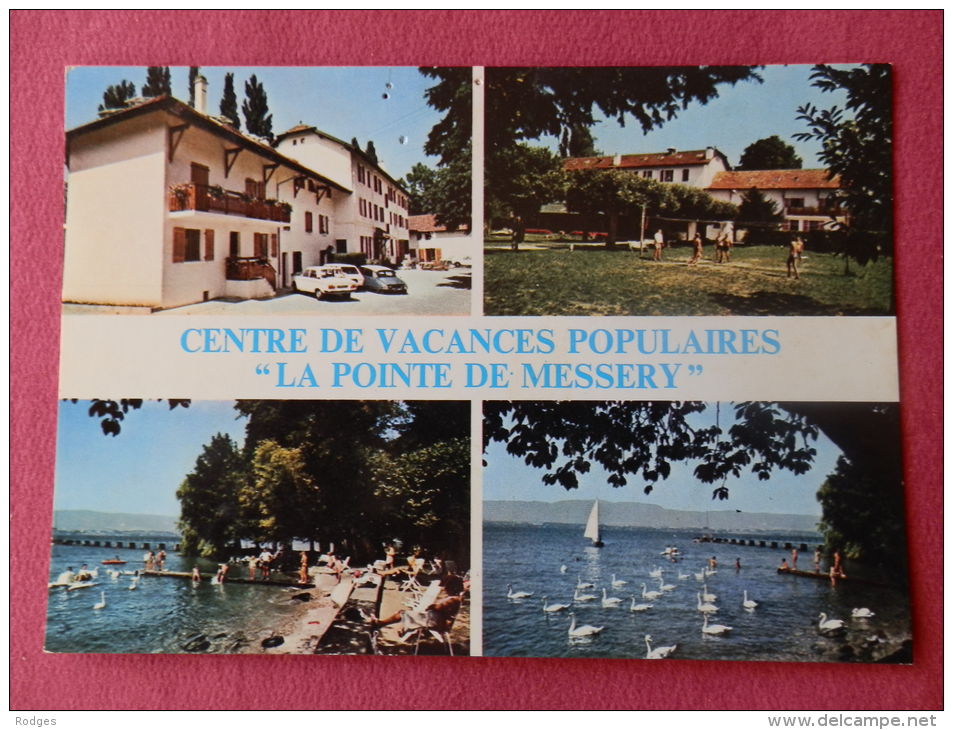Dep 74 , Cpm MESSERY-DOUVAINE , La Pointe De MESSERY , Centre De Vacances Populaires , Multivues   (009)Recto/Verso - Messery