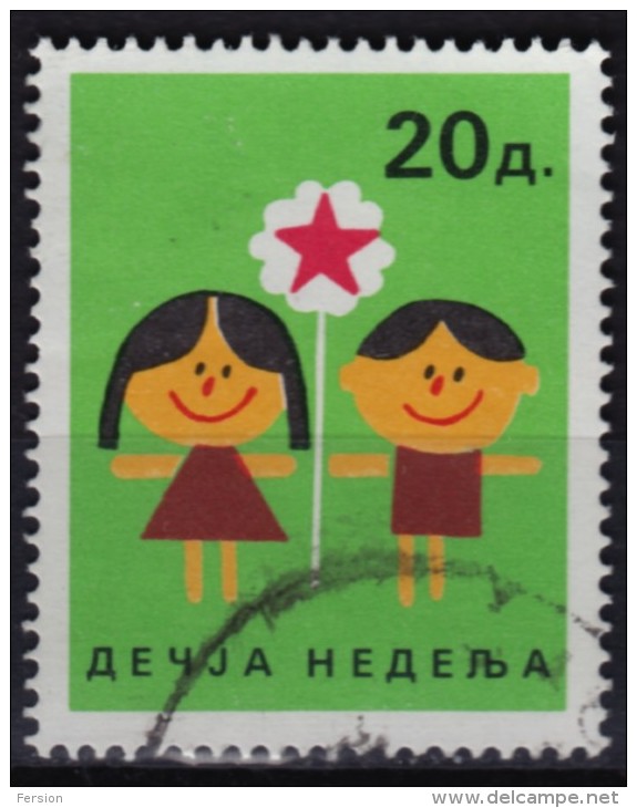 1988 Children´s Day - Yugoslavia Serbia - Additional Stamp - CHILDREN - Used - Liefdadigheid