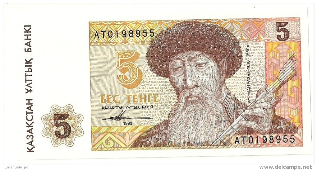 Kazakhstan 5 Tenge 1993 UNC - Kazakistan