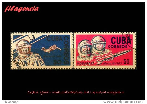 USADOS. CUBA. 1965-05 VUELO DE LA NAVE ESPACIAL VOSJOD II - Used Stamps