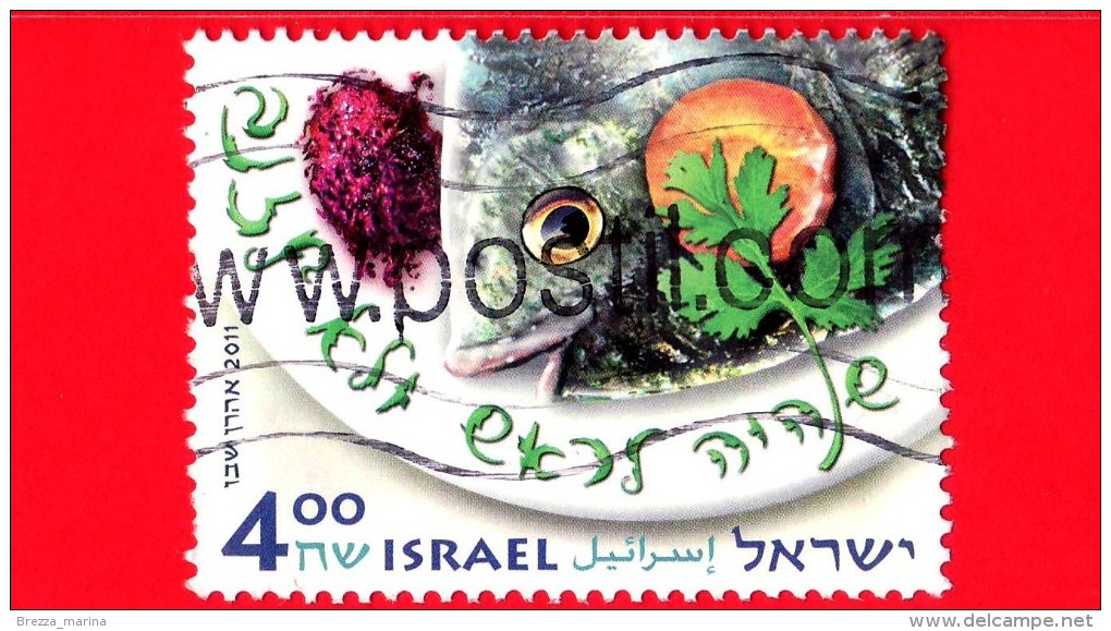 ISRAELE - ISRAEL - 2011 - Festività - Festival - Pesce - Fishes - POISSON - 4.00 - Used Stamps (without Tabs)