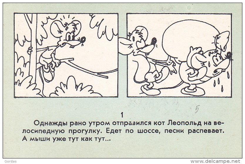 Russian Comics In Postcard Size - Slawische Sprachen