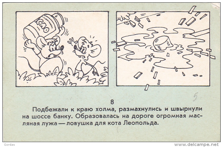 Russian Comics In Postcard Size - Slavische Talen