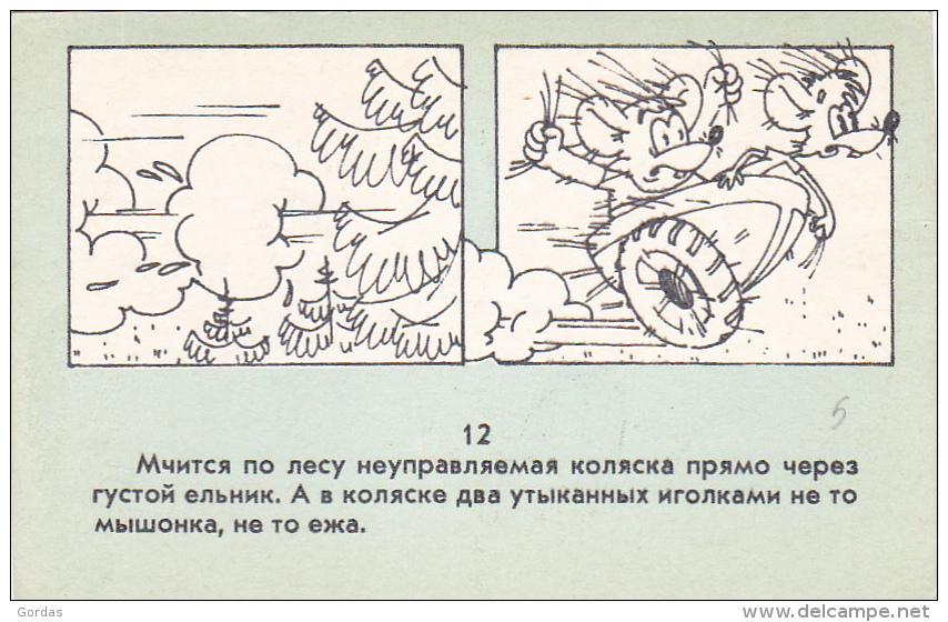 Russian Comics In Postcard Size - Langues Slaves