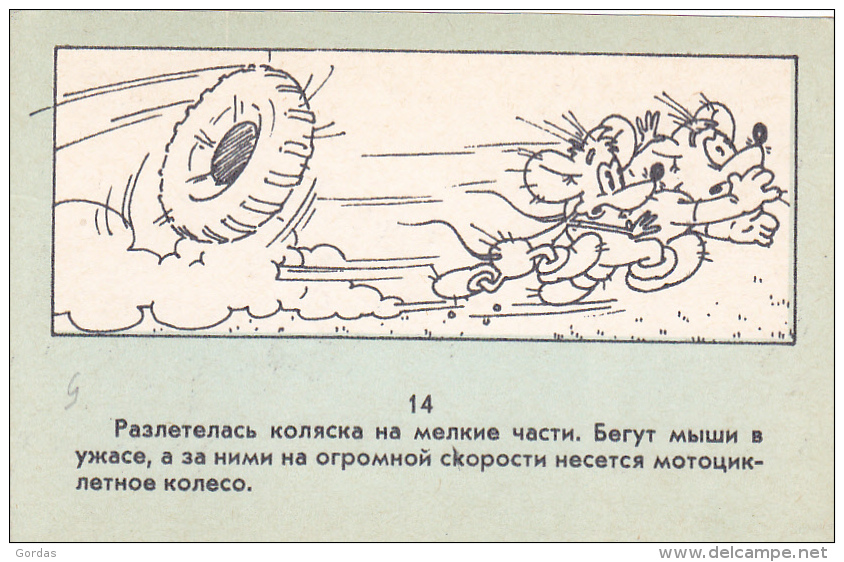 Russian Comics In Postcard Size - Langues Slaves