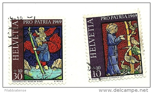 1969 - Svizzera 834 + 836 Vetrate C3090, - Vetri & Vetrate