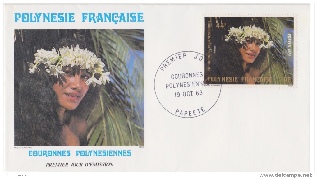 POLYNÉSIE FRANÇAISE  1ER JOUR  Couronnes Polynesiennes 19 Octobre 1983 - Storia Postale