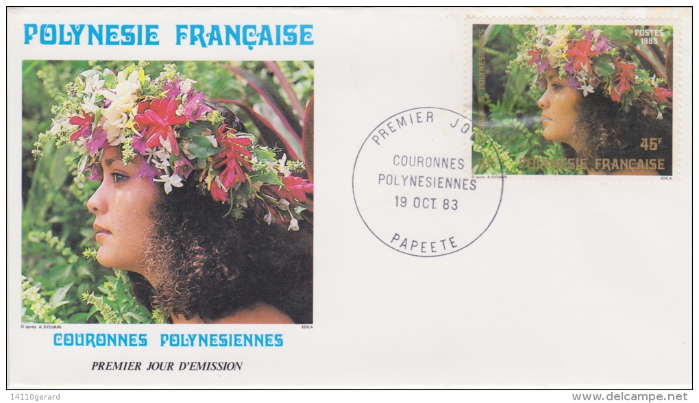 POLYNÉSIE FRANÇAISE  1ER JOUR  Couronnes Polynesiennes 19 Octobre 1983 - Covers & Documents