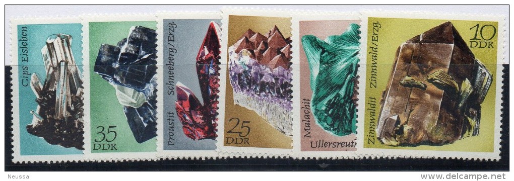 Serie  Nº 1427/32   Minerales Alemania DDR - Minerals