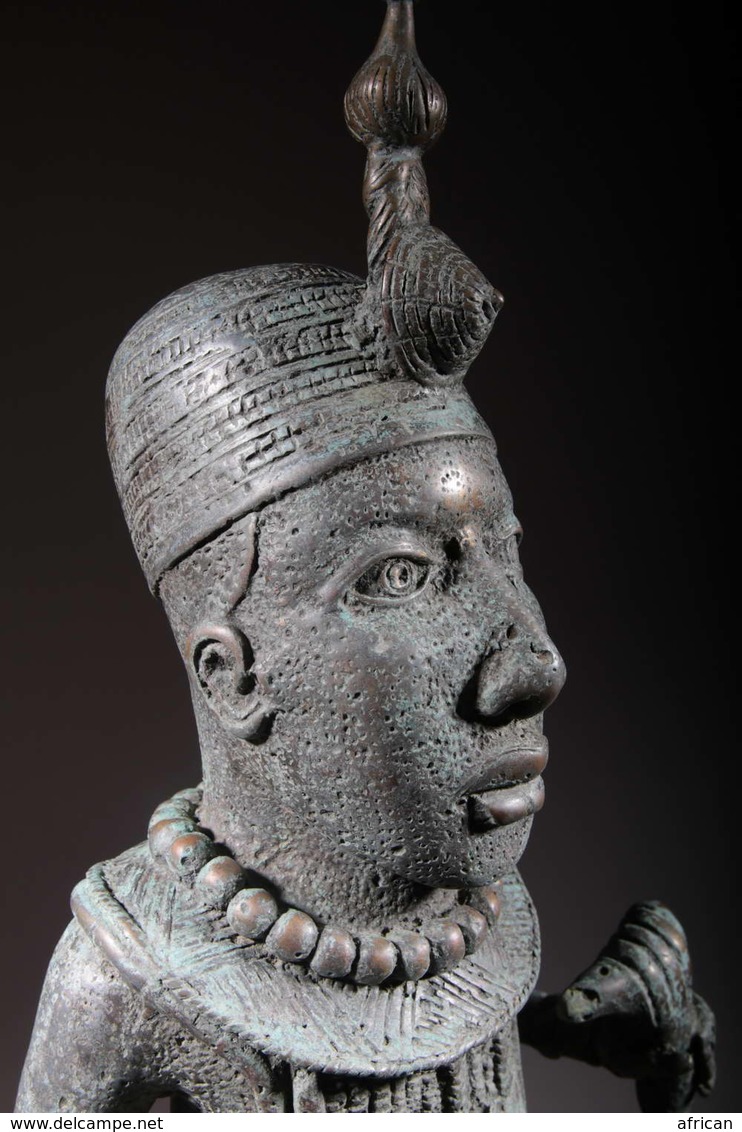 Art africain guerrier d'Ifé en bronze