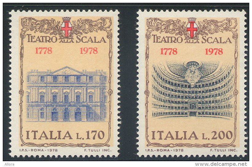 ITALIA 1978  -  TEATRO  ALLA  SCALA  DI  MILANO     NUOVI  /  MNH - Teatro