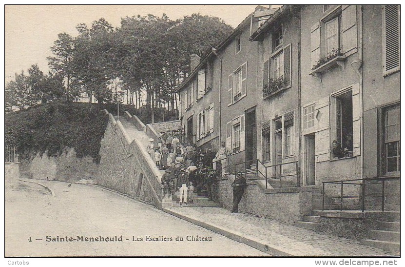 51 SAINTE-MENEHOULD - Les Escaliers Du Château - Sainte-Menehould