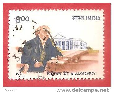 INDIA COPPIA USATO - 1993 - William Carey - Bicentenary Appointment Baptist Mission - 6 &#8360; - India Rupee - Michel I - Used Stamps