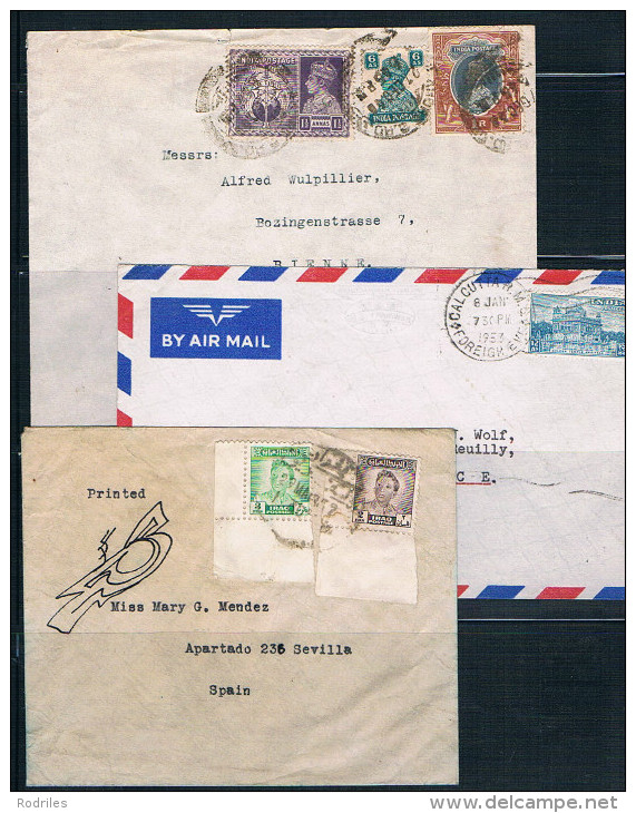 India Y Irak. 3 Sobres ( 2 India Y 1 Iraq) Circulados - Unused Stamps